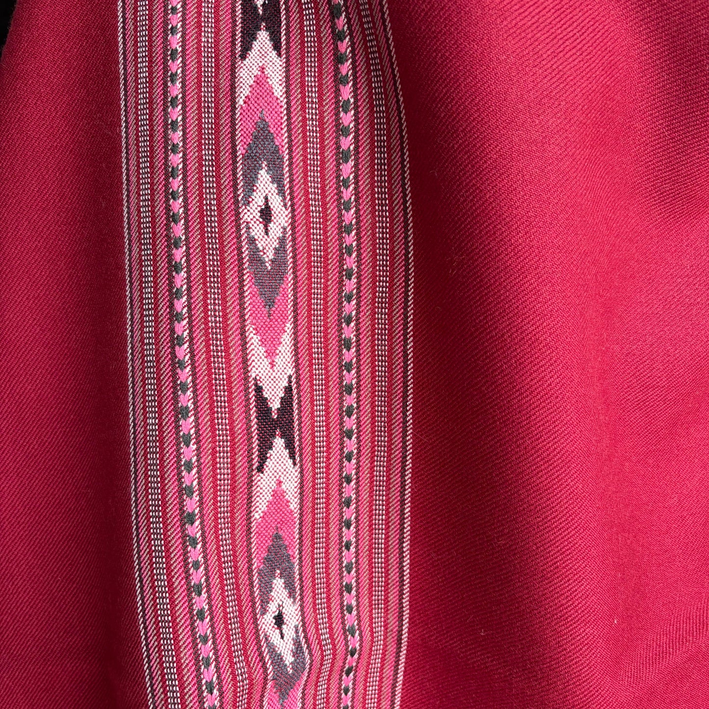 Handloom Pure Merino Wool Shawl (Maroon)